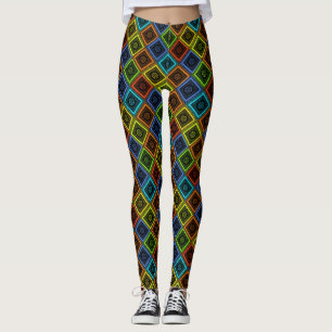 Loely Rainbow Diamonds Nice Yoga Chi Leggings