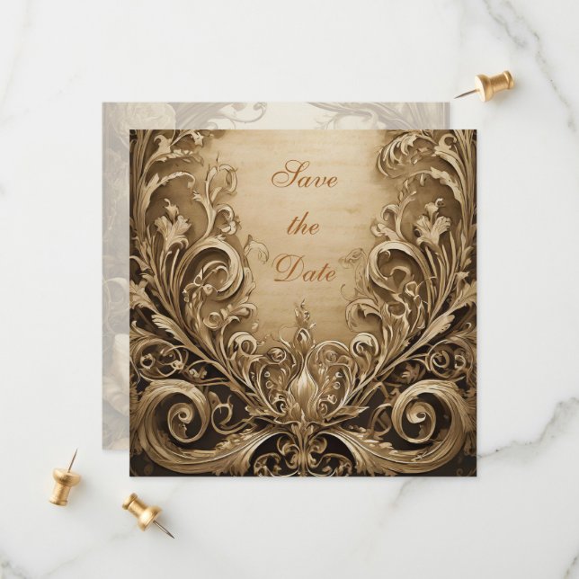 Loely Ro Bröllop spara datum Datumet (Fram/Back In Situ)