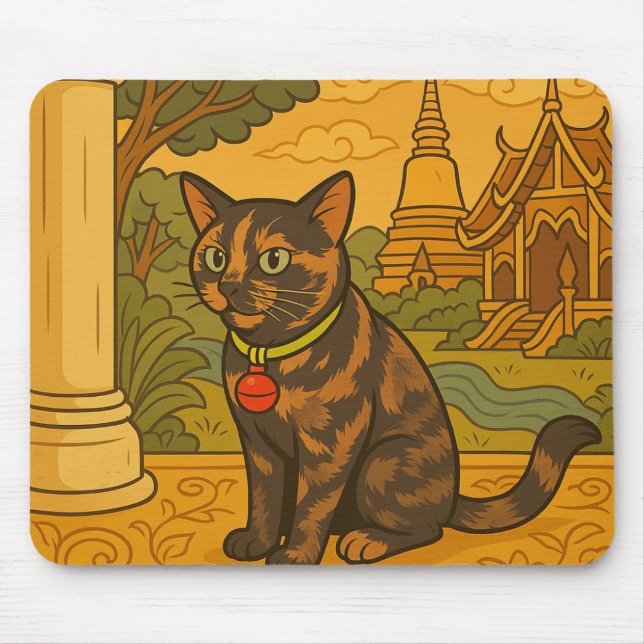 Loely Siam Cat Mousepad Musmatta (Framsidan)