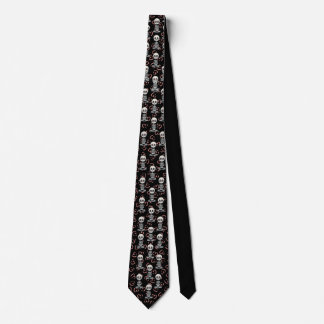 Loely Skeleton Mönster Neck Tie Slips
