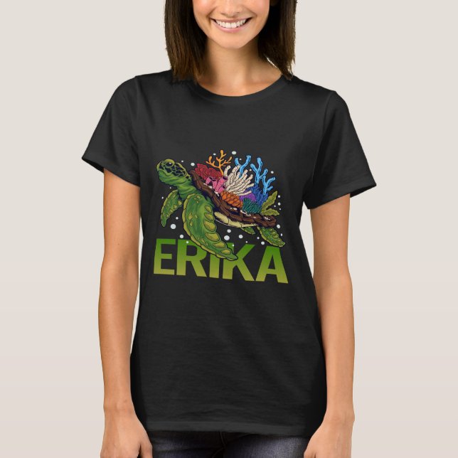 Loely Turtle - Erika Namn T Shirt (Framsida)