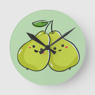 Loely Twin Pear Nursery Rund Klocka