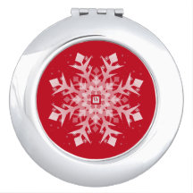 Loely Winter Snöflingor Compact Spegel Red