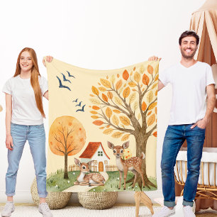 Loely Woodland Hjort Landsside Home Fleecefilt