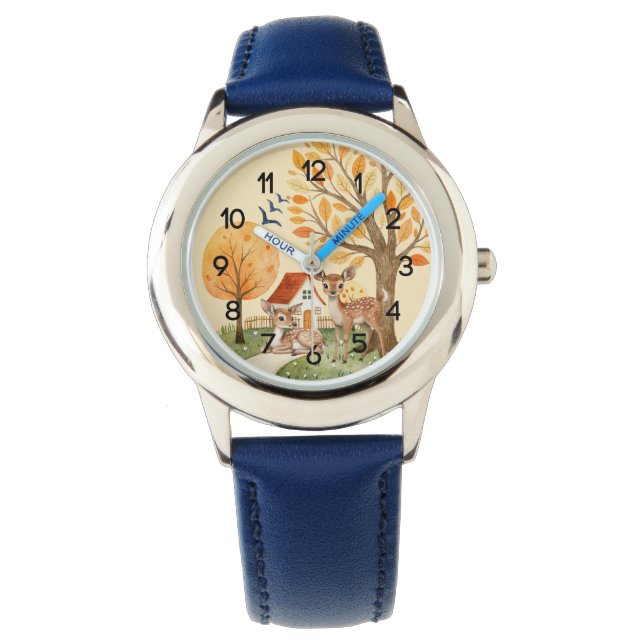 Loely Woodland Hjort Landssideshus Kids Armbandsur (Framsida)