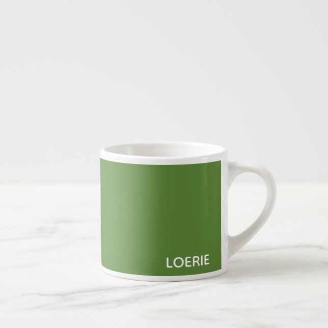 Loerie grönt färg namn espressomugg (Höger)