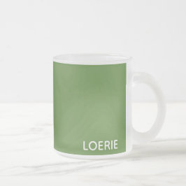 Loerie grönt färg namn frostad glasmugg