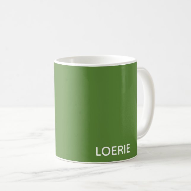Loerie grönt färg namn kaffemugg (Framsida höger)