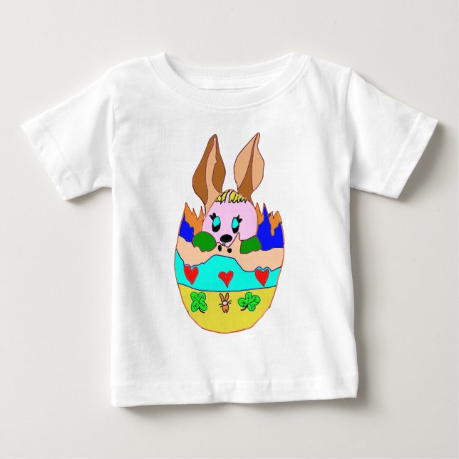 L'OEUF DE PAQUES AVEC LAPIN1.png Tee Shirt (Framsida)