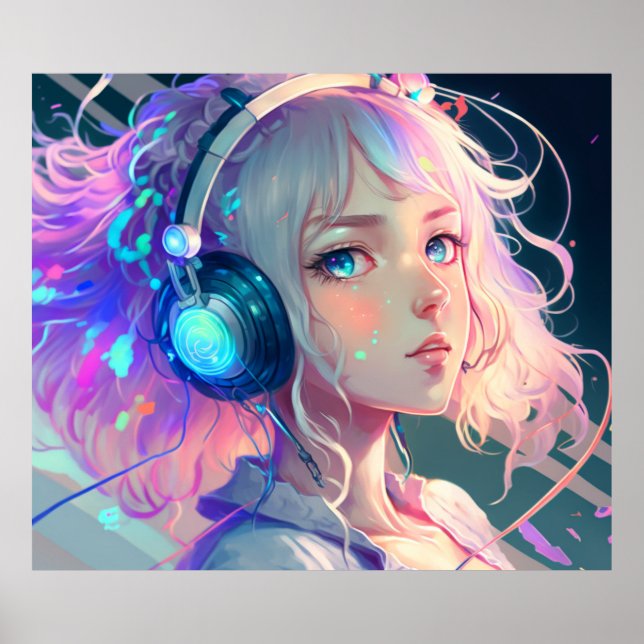 LoFi Anime Girl Art Poster (Framsidan)