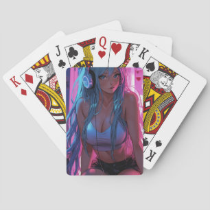 Lofi Gamer Girl Chill Anime Aesthetic Casinokort