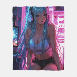 Lofi Gamer Girl | Chill Anime Aesthetic Fleecefilt