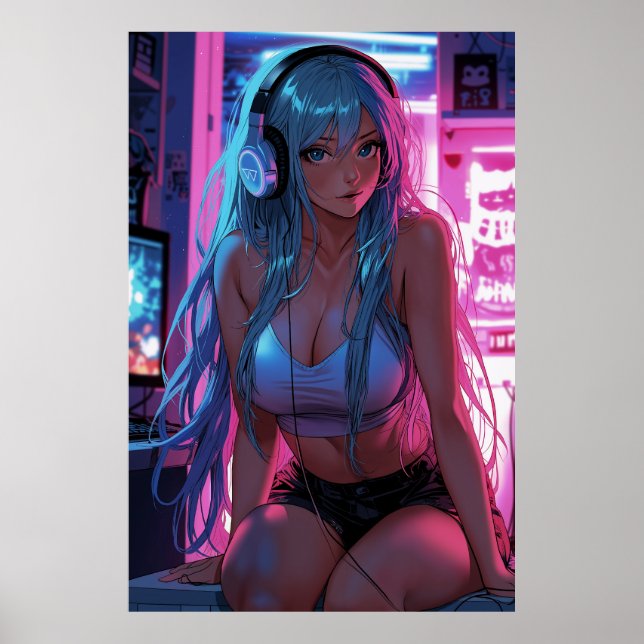 Lofi Gamer Girl | Chill Anime Aesthetic Poster (Framsidan)
