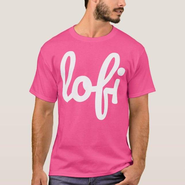 Lofi Hip hop Lofi Cursive T Shirt (Framsida)