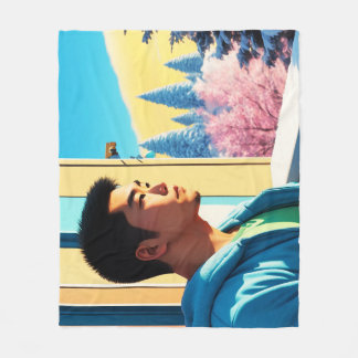 Lofi Winter Helgdag Hunk 03 Fleecefilt