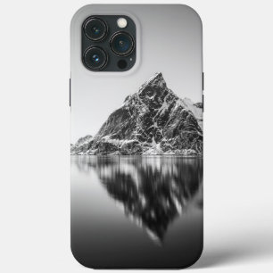 Lofoten Berg Svart och Vitt Foto