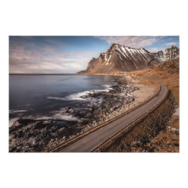 Lofoten Coastal Road Fototryck