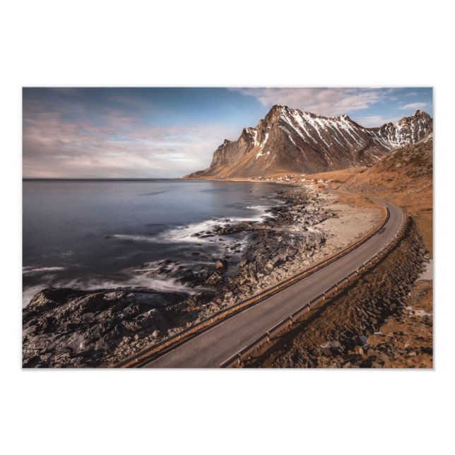 Lofoten Coastal Road Fototryck (Framsidan)