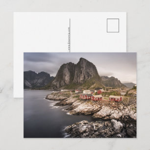 Lofoten Fishing Village Hamnoya Helg Vykort