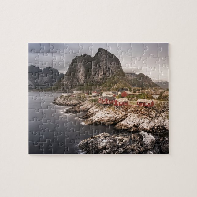 Lofoten Fishing Village Hamnoya Pussel (Horisontell)