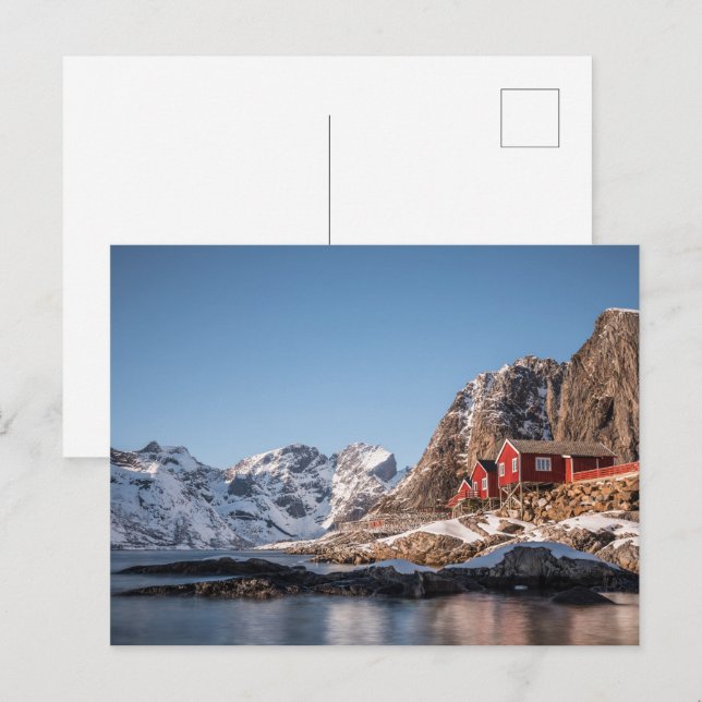 Lofoten Fishing Village Vykort (Fram/baksida)