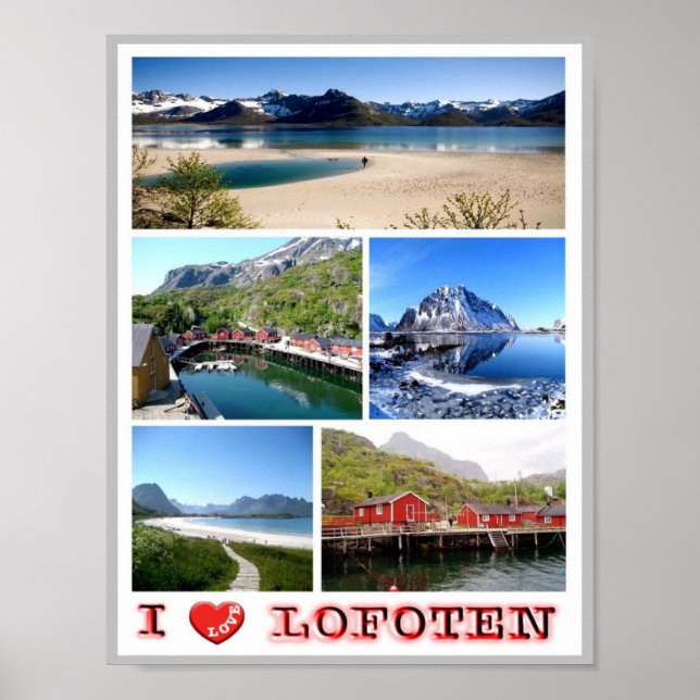 Lofoten - I Kärlek - Norge - Poster (Framsidan)