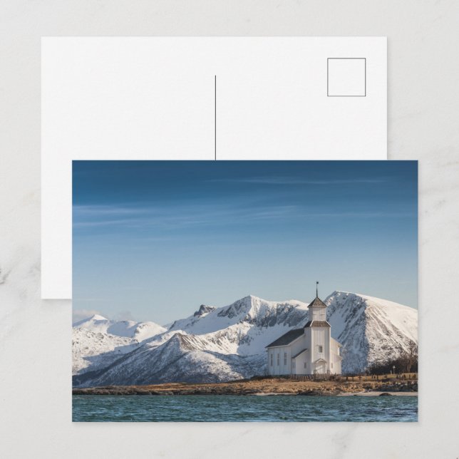 Lofoten Islands Church Vykort (Fram/baksida)