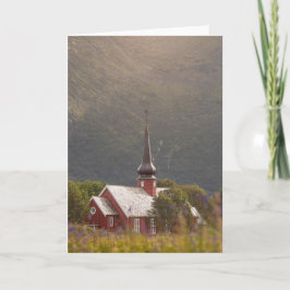 Lofoten Islands Flakstad Church Kort