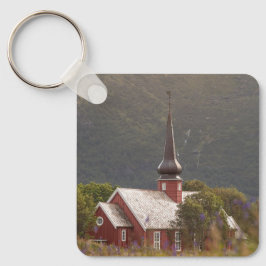 Lofoten Islands Flakstad Church Nyckelring