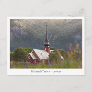 Lofoten Islands Flakstad Church Vykort