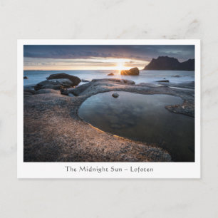 Lofoten Islands Midnight Sol Vykort