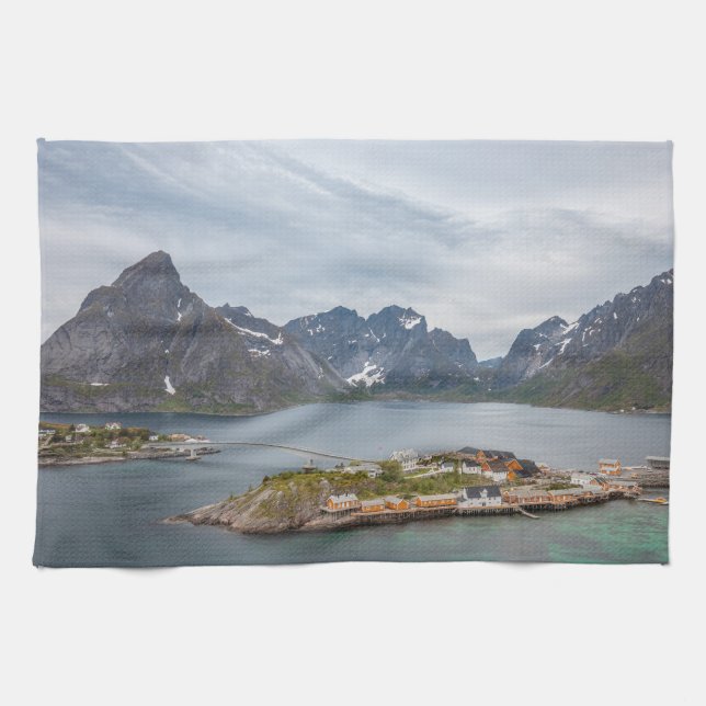 Lofoten Islands Norge Kökshandduk (Horisontell)