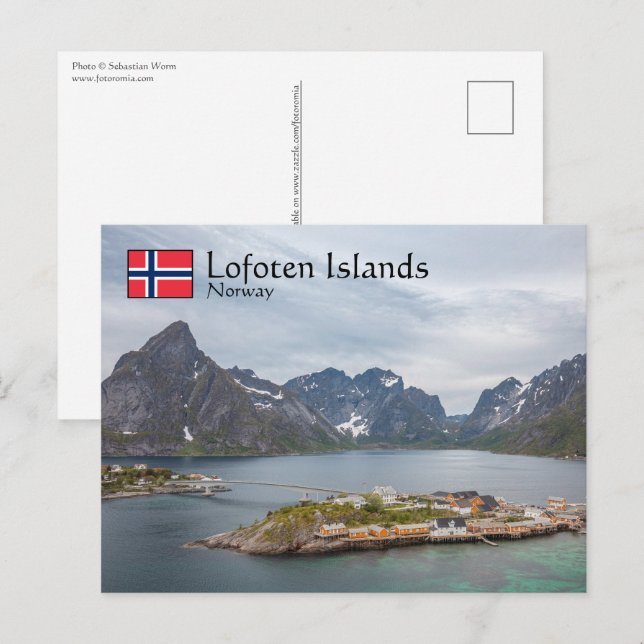 Lofoten Islands Norge Vykort (Fram/baksida)