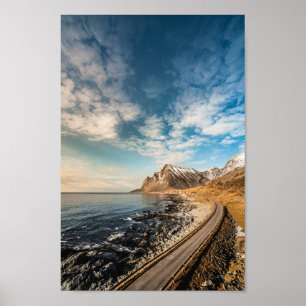 Lofoten Islands Scenia Road Poster