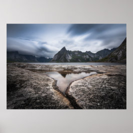 Lofoten Lofoten Islands Mountain Landscape Photo Poster