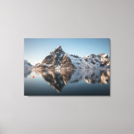 Lofoten Lofoten Mountain Ligcape Photo Canvastryck
