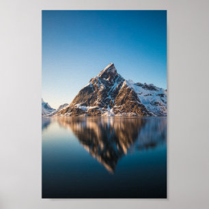 Lofoten Lofoten Norge Mountain Ligcape Photo Poster