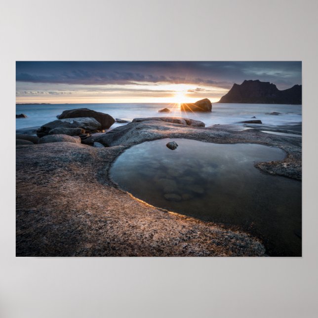 Lofoten Midnight Sol Poster (Framsidan)