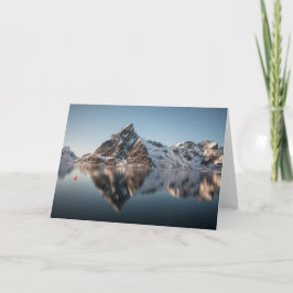 Lofoten Mountain liggande foto Card Kort