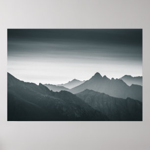 Lofoten Mountain liggande Poster