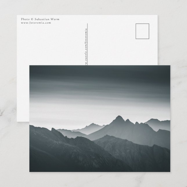 Lofoten Mountain liggande Vykort (Fram/baksida)