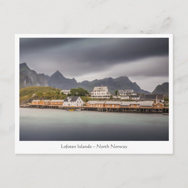 Lofoten Norge Fishing Village Vykort (Framsida)