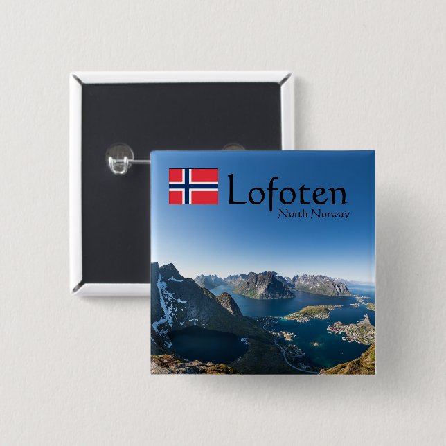 Lofoten Norge Knapp (Framsida & baksida)