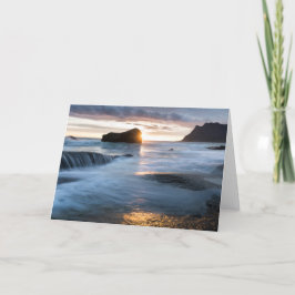 Lofoten Norge Midnight Sol Kort