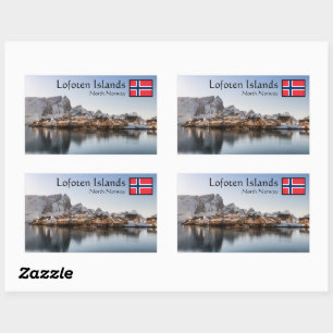Lofoten Norge Rektangulärt Klistermärke