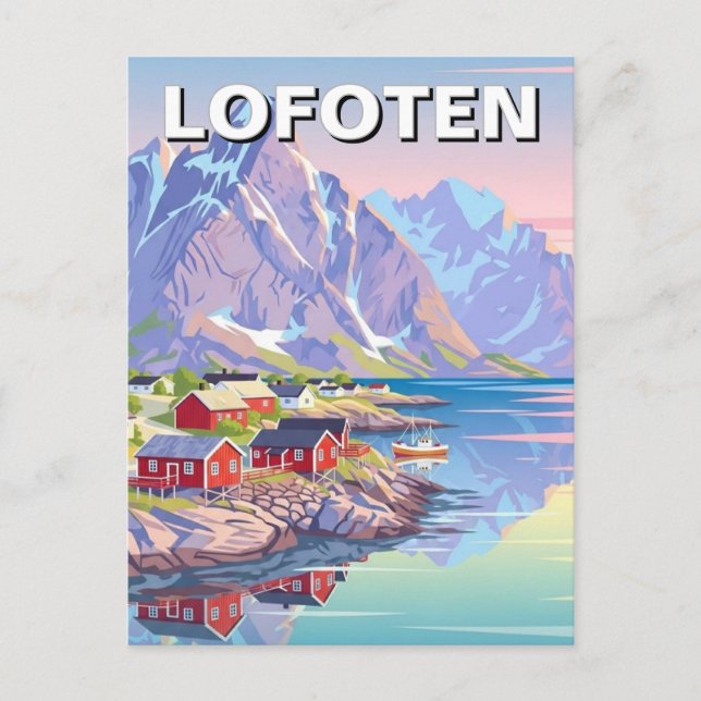 Lofoten Norge Resa Vykort (Framsida)