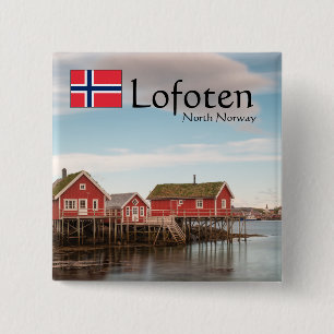 Lofoten Norge Souvenir Knapp