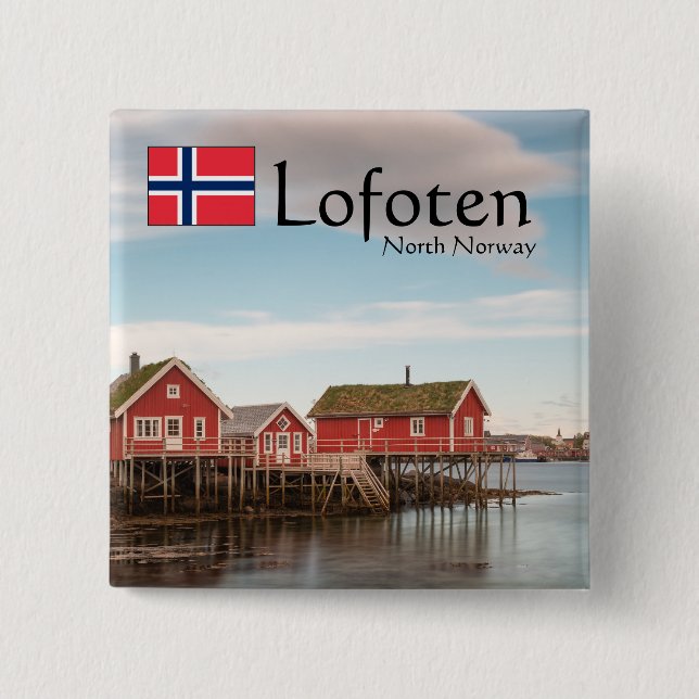 Lofoten Norge Souvenir Knapp (Framsida)