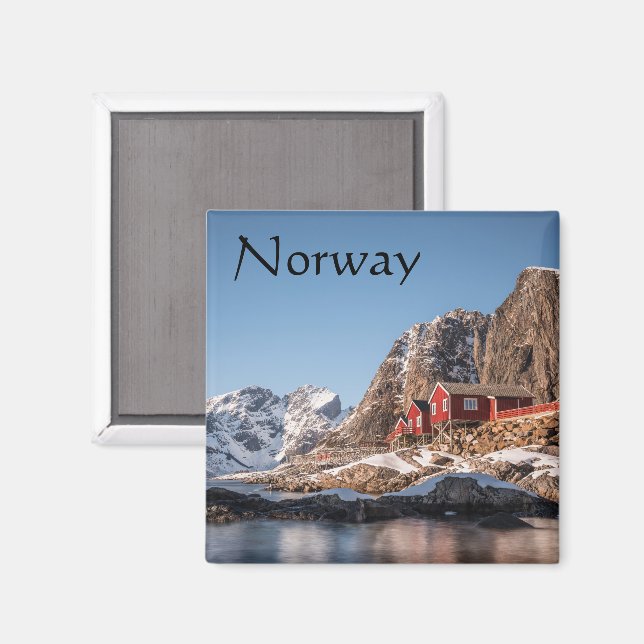 Lofoten Norge Souvenir Magnet (Front/Back)