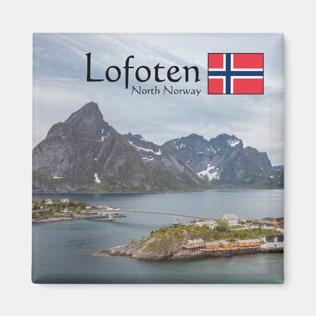Lofoten Norge Souvenir Magnet (Framsidan)